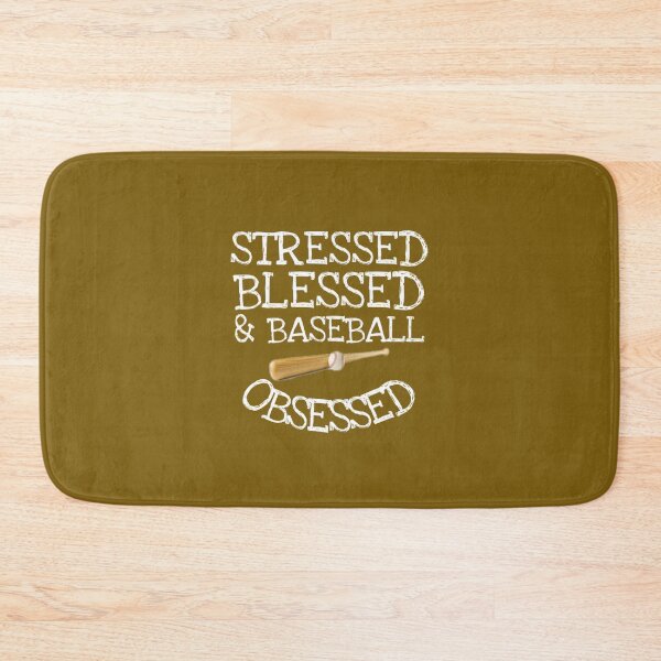 Item preview, stressed blessed and baseball obsessed funny shirt gift designed and sold by medbouk1.