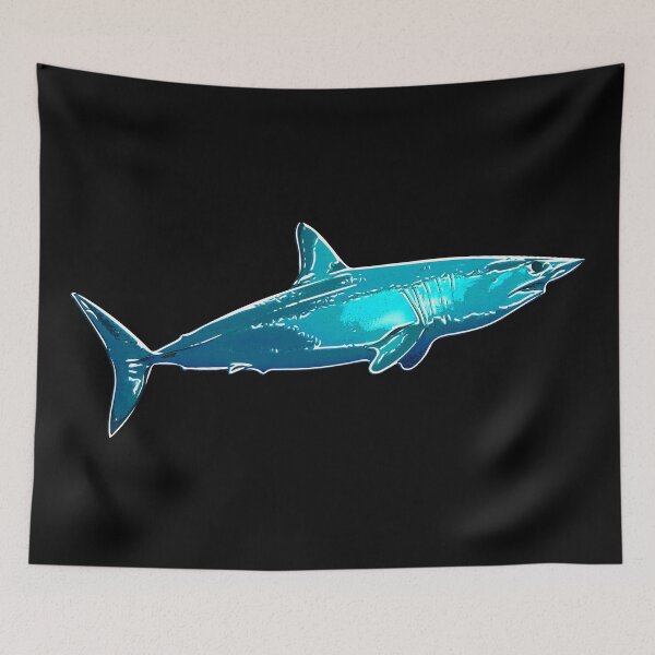 Item preview, Mako Shark White Alternate Print designed and sold by designsasstultd.