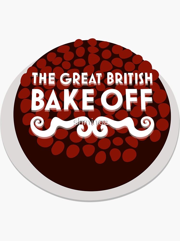 Thumbnail 3 of 3, Sticker, Great British Bake Off Cake Illustration designed and sold by shminoa.