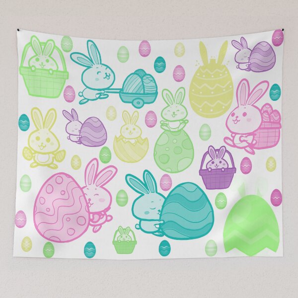 Item preview, Easter Bunny and Egg Painting designed and sold by Crystalsgraphix.
