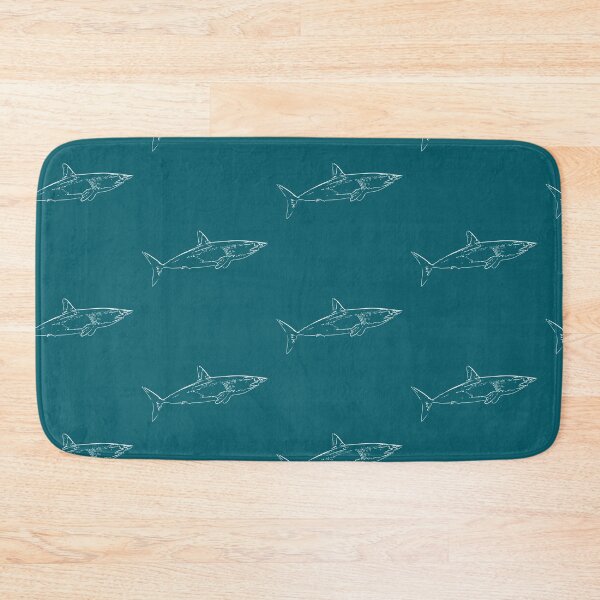 Item preview, Mako Shark Thin White Print designed and sold by designsasstultd.