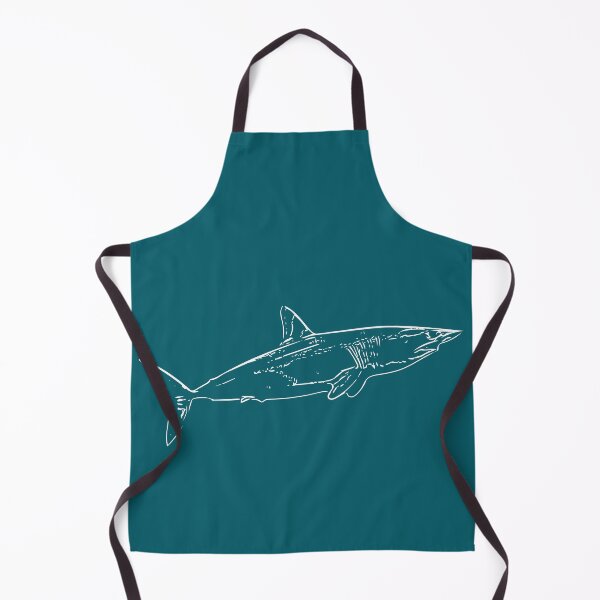 Item preview, Mako Shark Thin White Print designed and sold by designsasstultd.