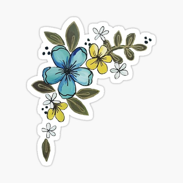 Pretty flowers two Sticker