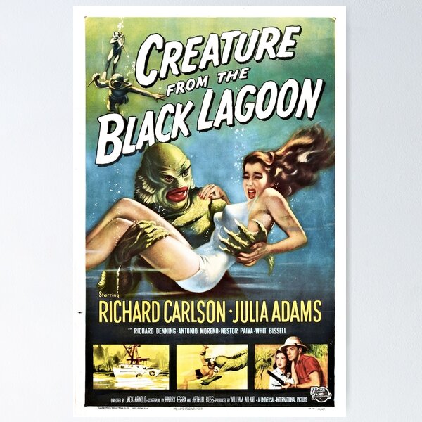 Item preview, Creature from the Black Lagoon - Vintage Art designed and sold by RickE.