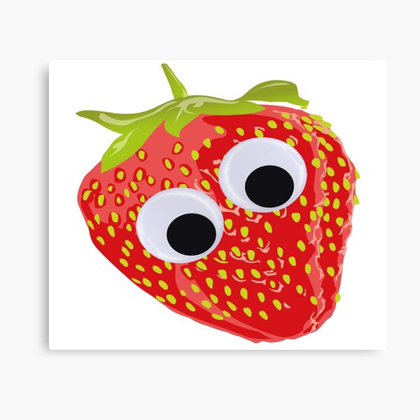 Download Strawberry With Eye Wall Art Redbubble