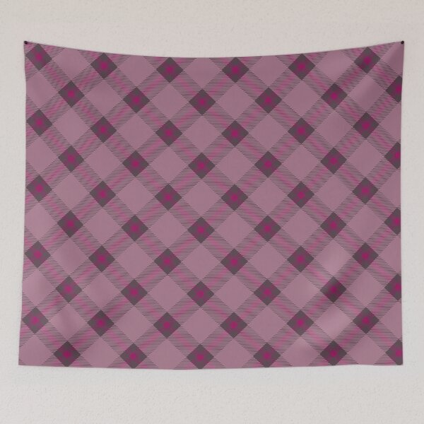 Item preview, Diamond twill plaid pattern pink designed and sold by Kamiri.