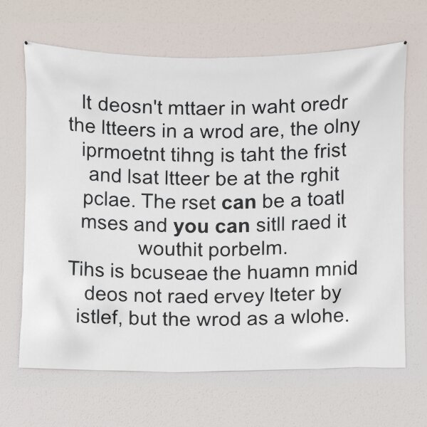 Item preview, Your Brain Can Read Jumbled Letters designed and sold by AhMath.