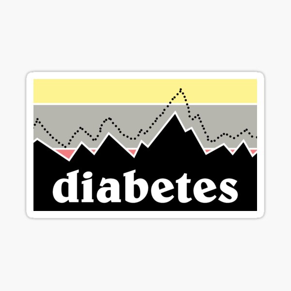 Diabetes Mountain Sticker