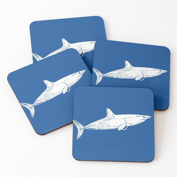 Artikelvorschau, Mako Shark White Print entworfen und verkauft von designsasstultd.