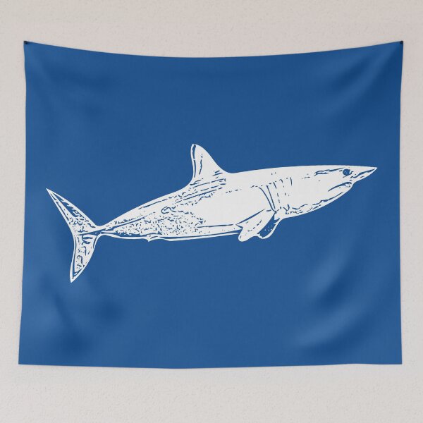 Item preview, Mako Shark White Print designed and sold by designsasstultd.