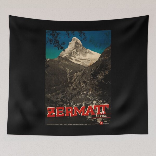Item preview, retro classic Zermatt poster designed and sold by CorasPosters.