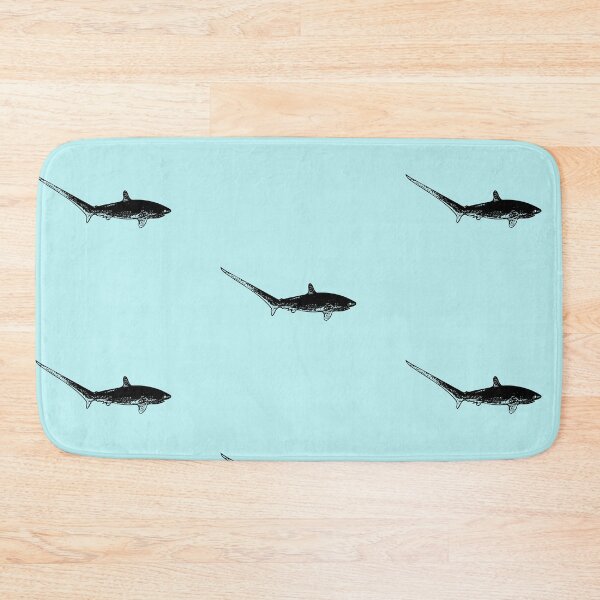 Item preview, Thesher Shark Black Print designed and sold by designsasstultd.