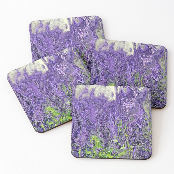 Item preview, Green and purple modern marble pattern art  designed and sold by AYACHI90.