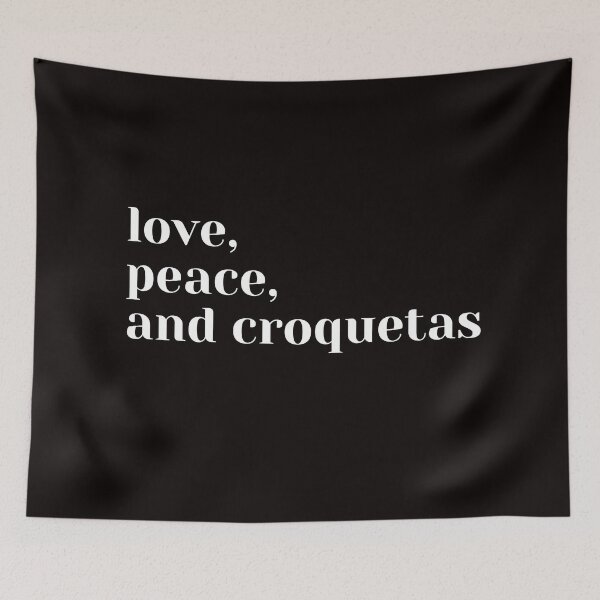 Item preview, Love Peace and Croquetas White designed and sold by Cubiches.