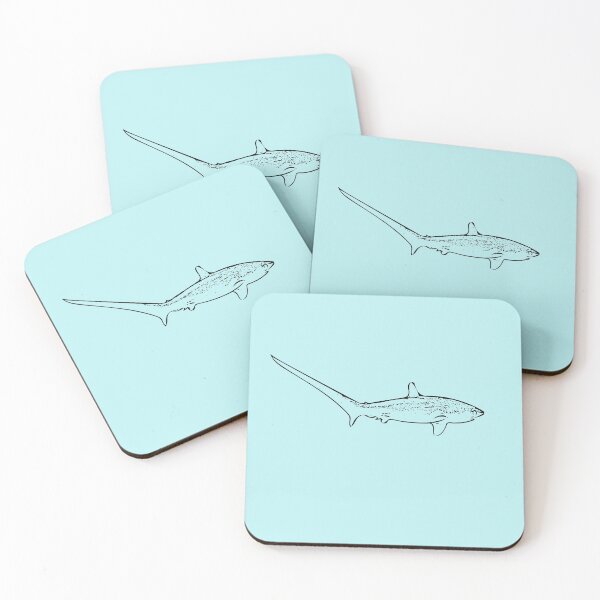 Item preview, Thesher Shark Black Print designed and sold by designsasstultd.