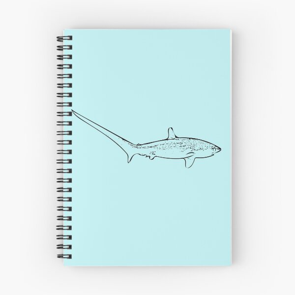 Item preview, Thesher Shark Black Print designed and sold by designsasstultd.