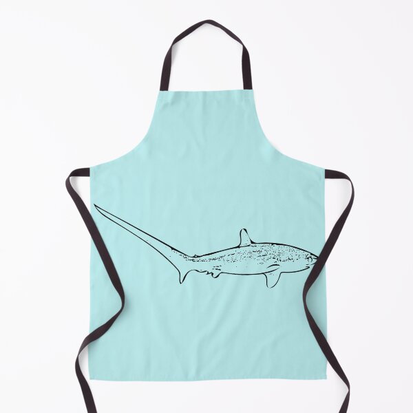 Item preview, Thesher Shark Black Print designed and sold by designsasstultd.