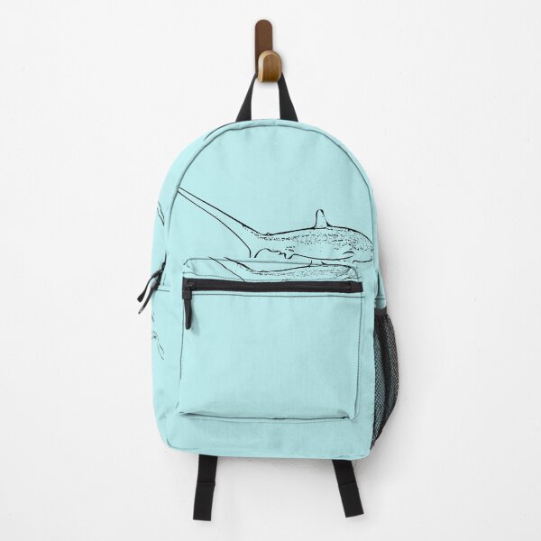 Item preview, Thesher Shark Black Print designed and sold by designsasstultd.