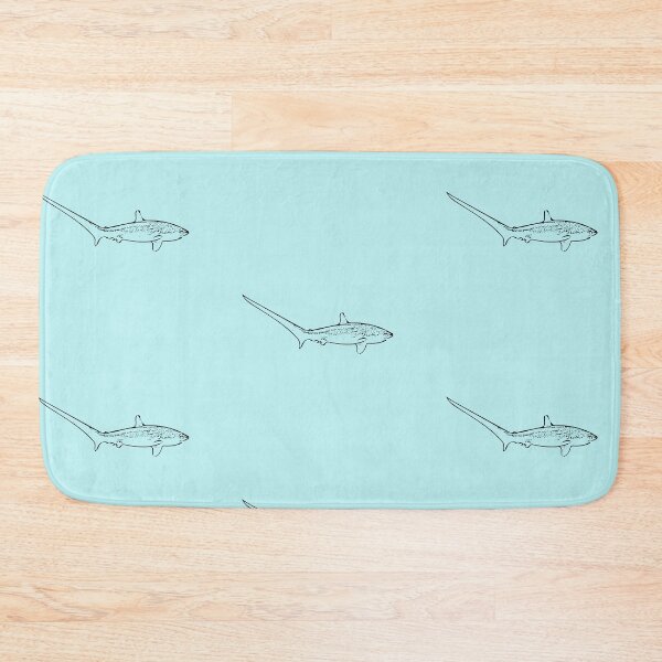 Item preview, Thesher Shark Black Print designed and sold by designsasstultd.