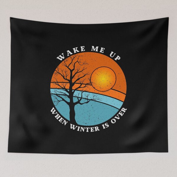 Item preview, Wake me up when winter is over vintage retro designed and sold by TrendingTees4u.