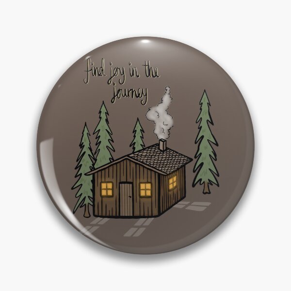 Item preview, Find Joy In The Journey Cosy Cabin in the Woods Digital Illustration designed and sold by AlmightyClaire.