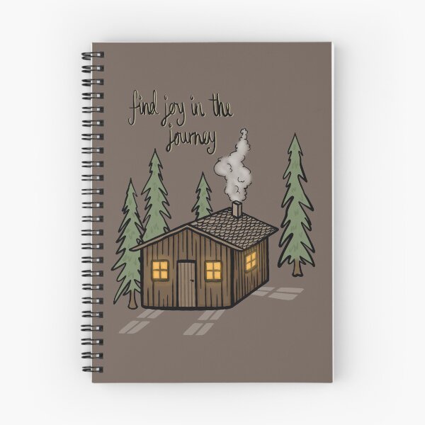 Item preview, Find Joy In The Journey Cosy Cabin in the Woods Digital Illustration designed and sold by AlmightyClaire.