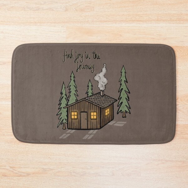 Item preview, Find Joy In The Journey Cosy Cabin in the Woods Digital Illustration designed and sold by AlmightyClaire.