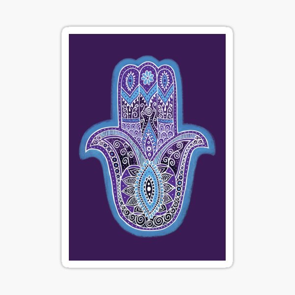 Purple Hamsa Sticker