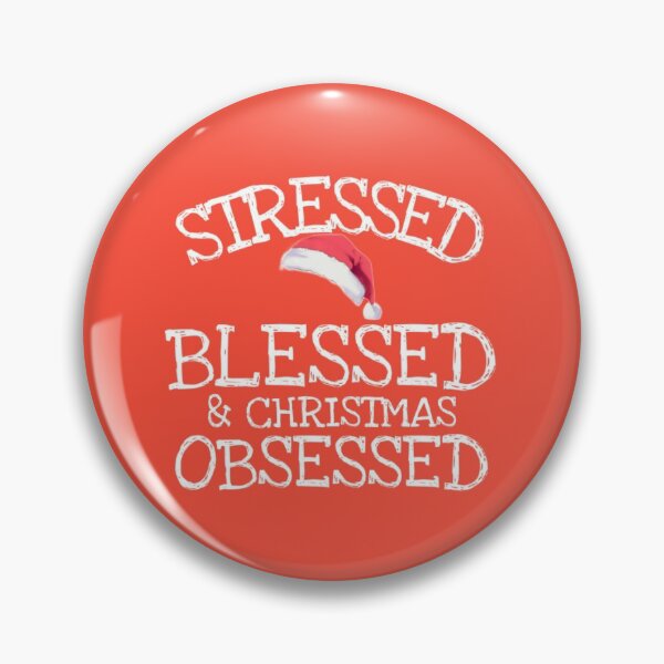 Item preview,  stressed blessed and christmas obsessed funny shirt gift designed and sold by medbouk1.