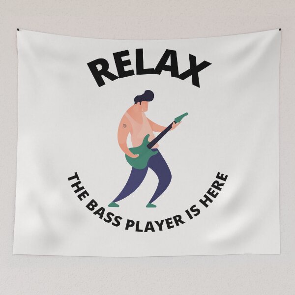 Item preview, Relax The Bass Player Is Here designed and sold by Macka137.