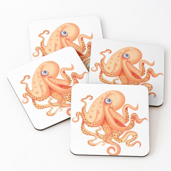 Item preview, Cute octopus with flowers on tentacles designed and sold by Something Arty.