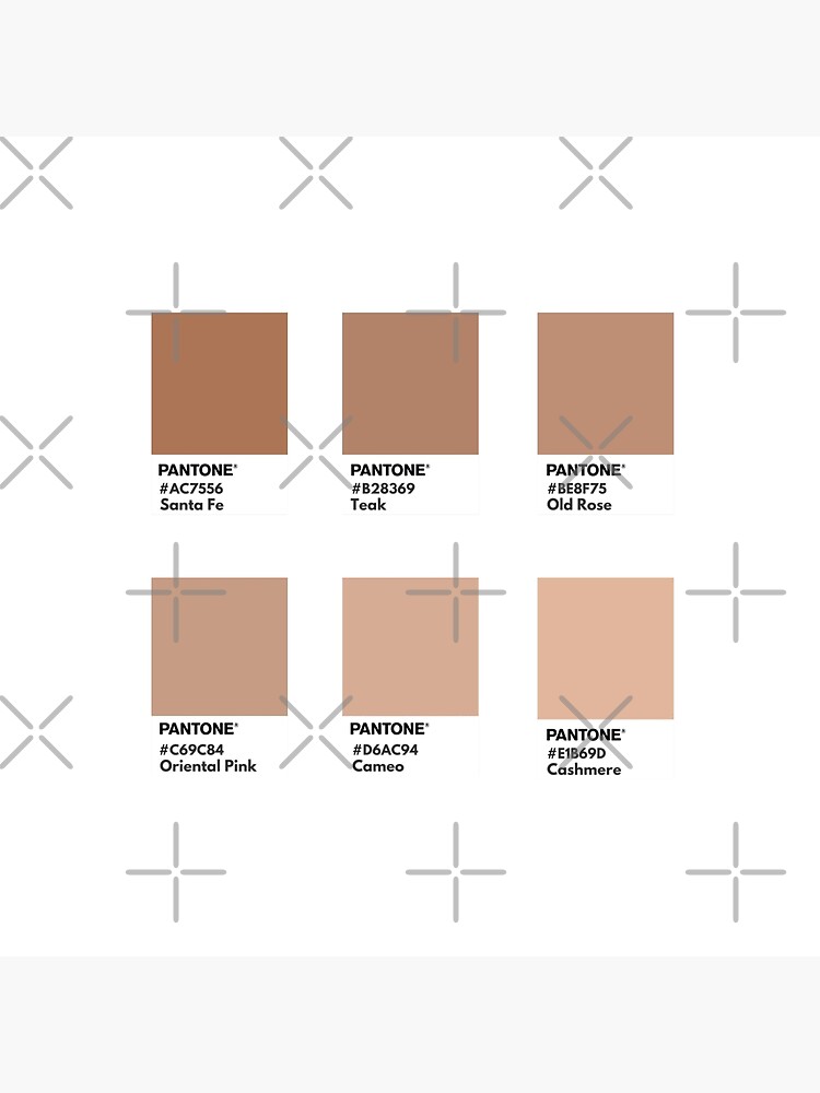 Brown color palette pantone color swatch | Tote Bag