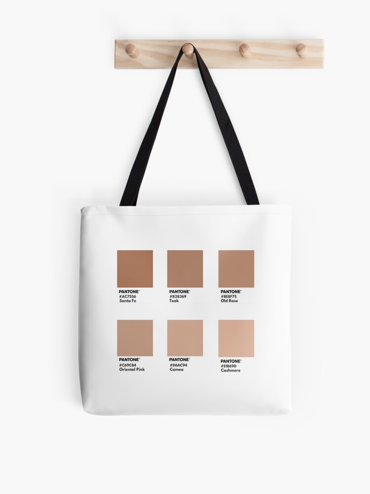 Brown color palette pantone color swatch | Tote Bag