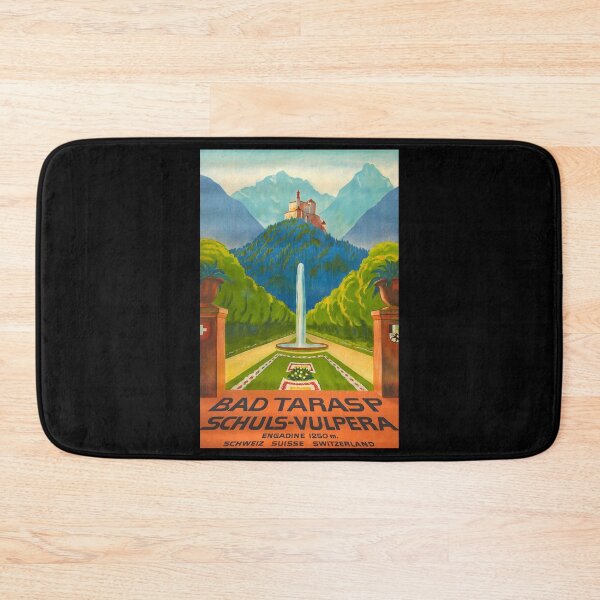 Item preview, retro classic Bad Tarasp poster designed and sold by CorasPosters.