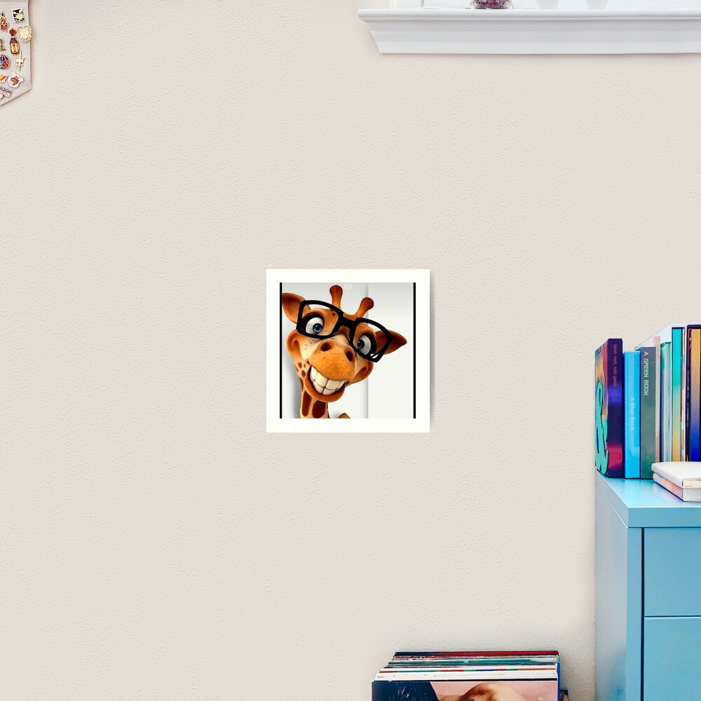 Drole Dual Giraffe Humor Humour Lol Mdr Monitor Screen Art Print By Geka0070 Redbubble