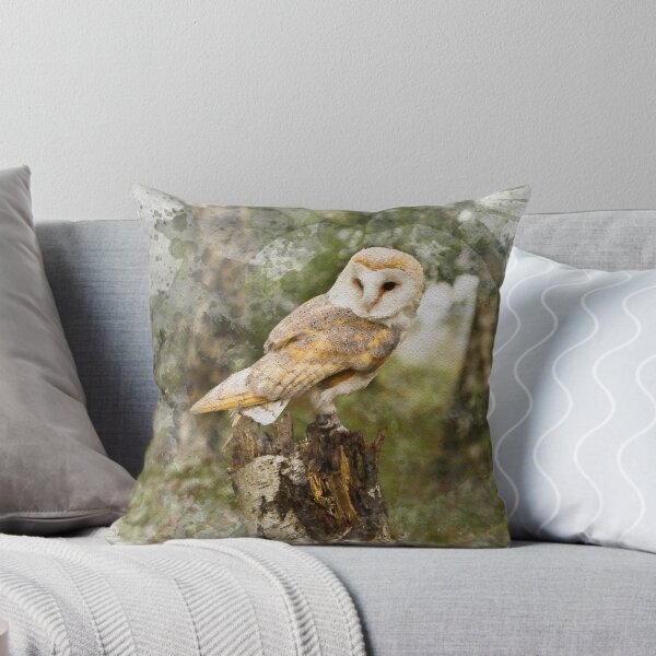 Item preview, Barn Owl and Silver Birch Watercolour Photograph. designed and sold by JStanley19.