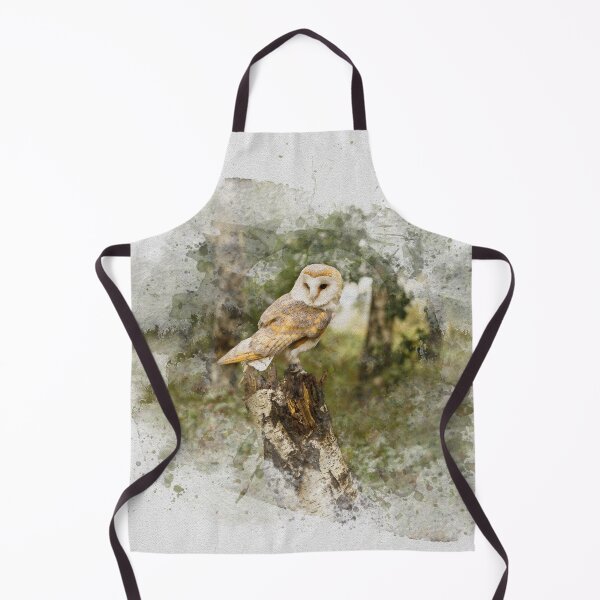 Item preview, Barn Owl and Silver Birch Watercolour Photograph. designed and sold by Jane Stanley Photography.
