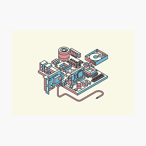 Motherboard Photographic Print