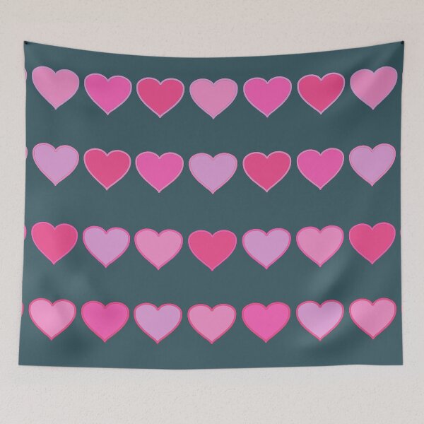 Item preview, Pynk threaded hearts dark teal designed and sold by GabareyMaanyo.