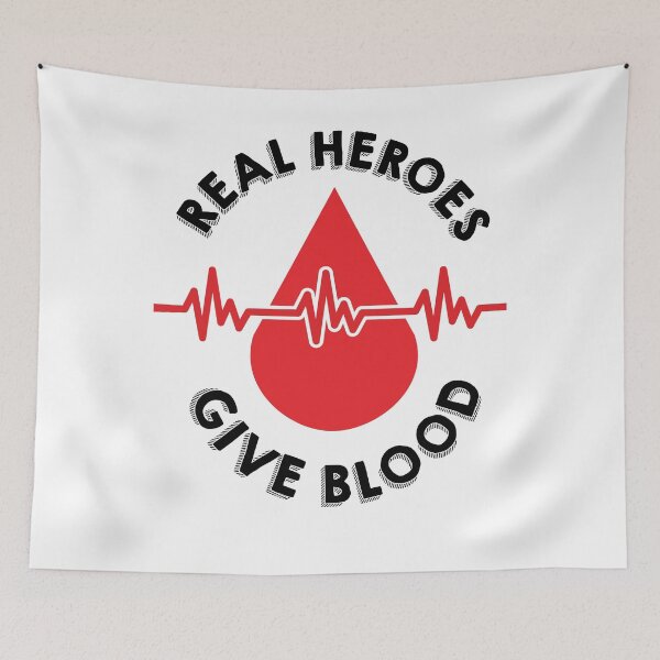 Item preview, Real heroes give blood blood donation designed and sold by tbauernhoferbiz.