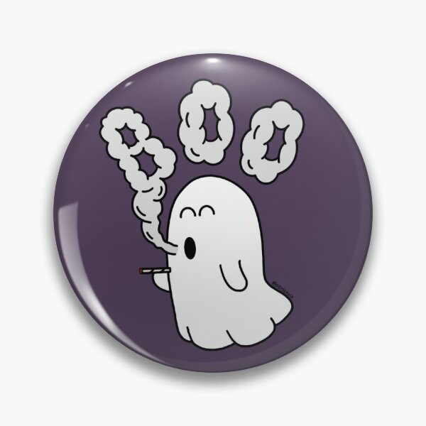 Item preview, Boo Smoking Ghost Halloween Cannabis Weed Stoner Sticker designed and sold by p0tstitute.