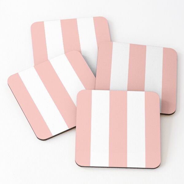 Item preview, Large BABY PINK and WHITE Vertical STRIPES designed and sold by RachelMacht.