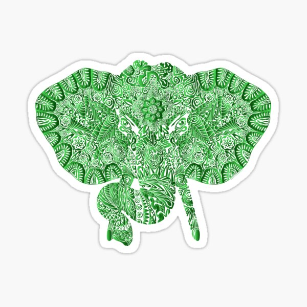 yoga ganesha elephant head design Sticker