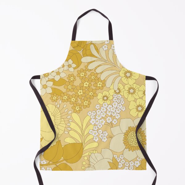Item preview, Yellow, Ivory & Brown Retro Floral Pattern designed and sold by Eyestigmatic.