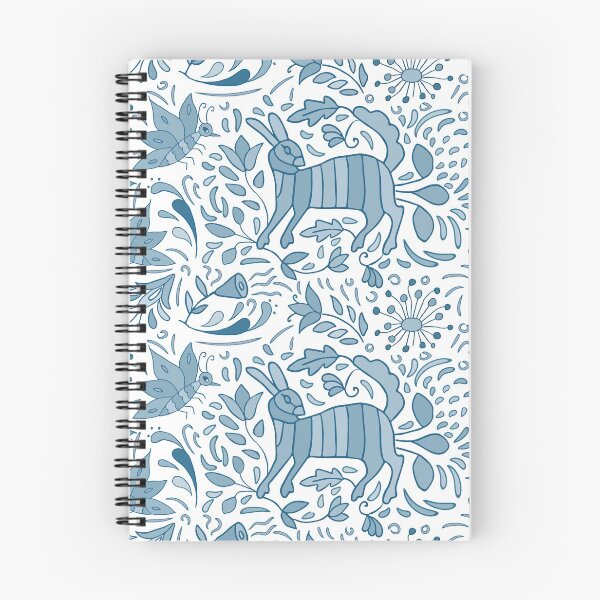 Item preview, Otomi Mexican folk art * Blue deer with flowers, traditional otomi inspired original design designed and sold by la-mexicana.
