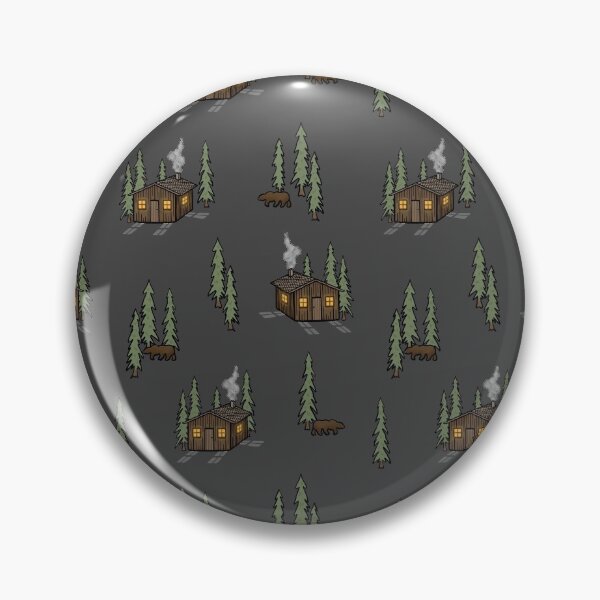 Item preview, Cosy Cabin in the Woods with Bears Digital Pattern Illustration designed and sold by AlmightyClaire.