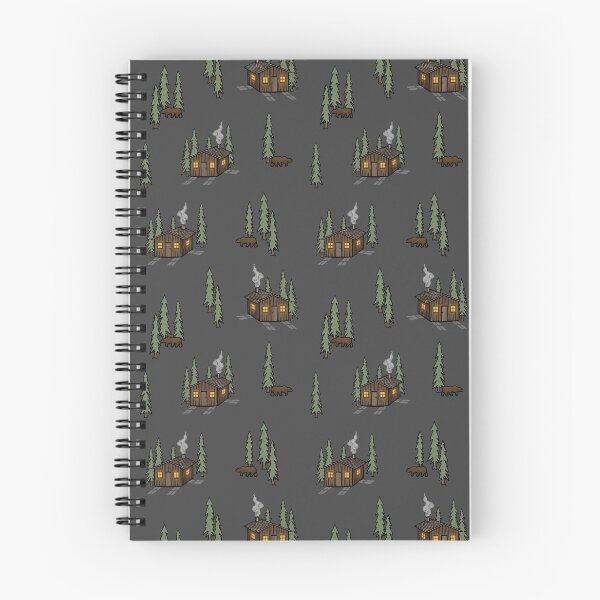 Item preview, Cosy Cabin in the Woods with Bears Digital Pattern Illustration designed and sold by AlmightyClaire.