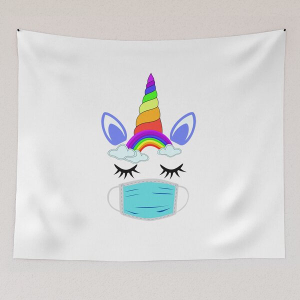 Item preview, Licorne magique face mask gift unicorn designed and sold by Aesthynova.