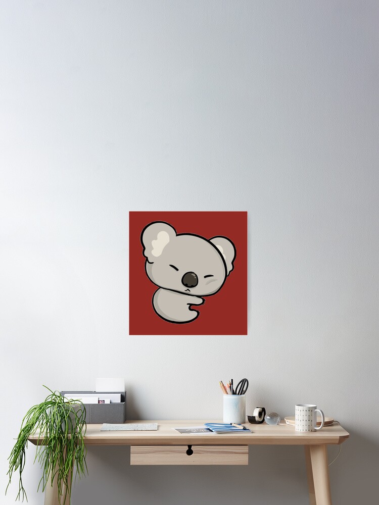 cozy koala cute v15 Poster for Sale by Sellystickers