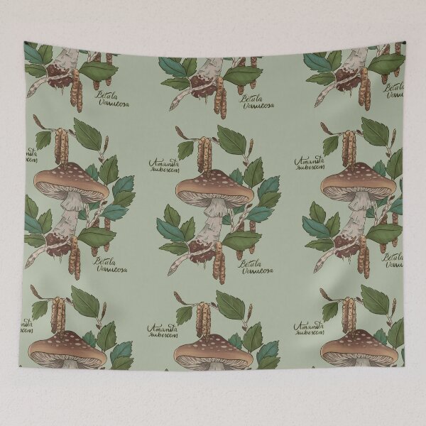 Item preview, Amanita rubescens botanical illustration designed and sold by Wieskunde.